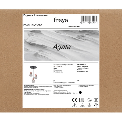 Подвесной светильник Freya FR4011PL-03BBS фото 9